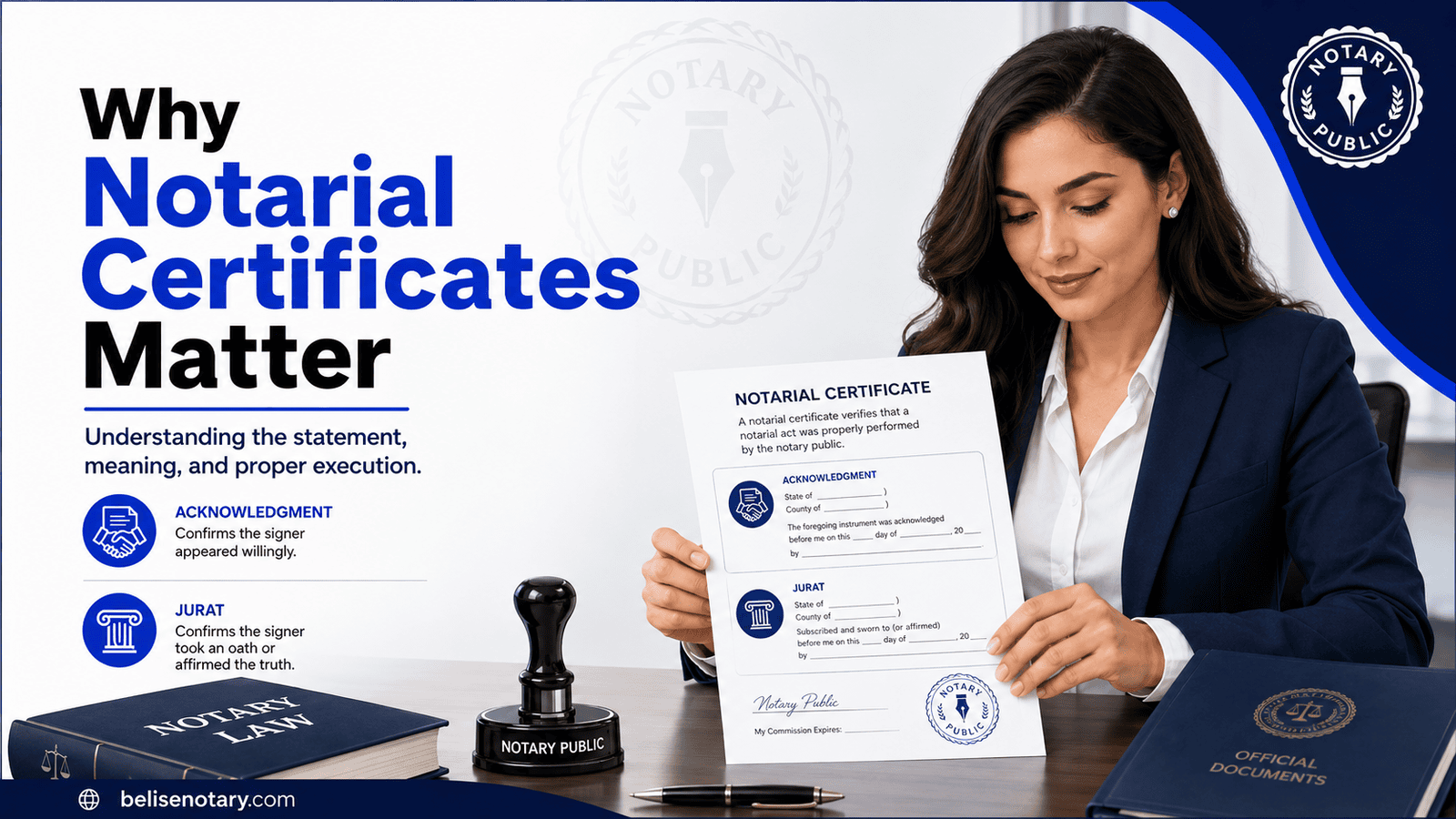 Why Notarial Certificates Matter for Every Notary Public